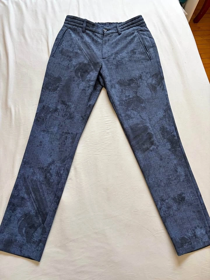 Zara man blue ABSTRACT / WATERCOLOUR Patterned pants