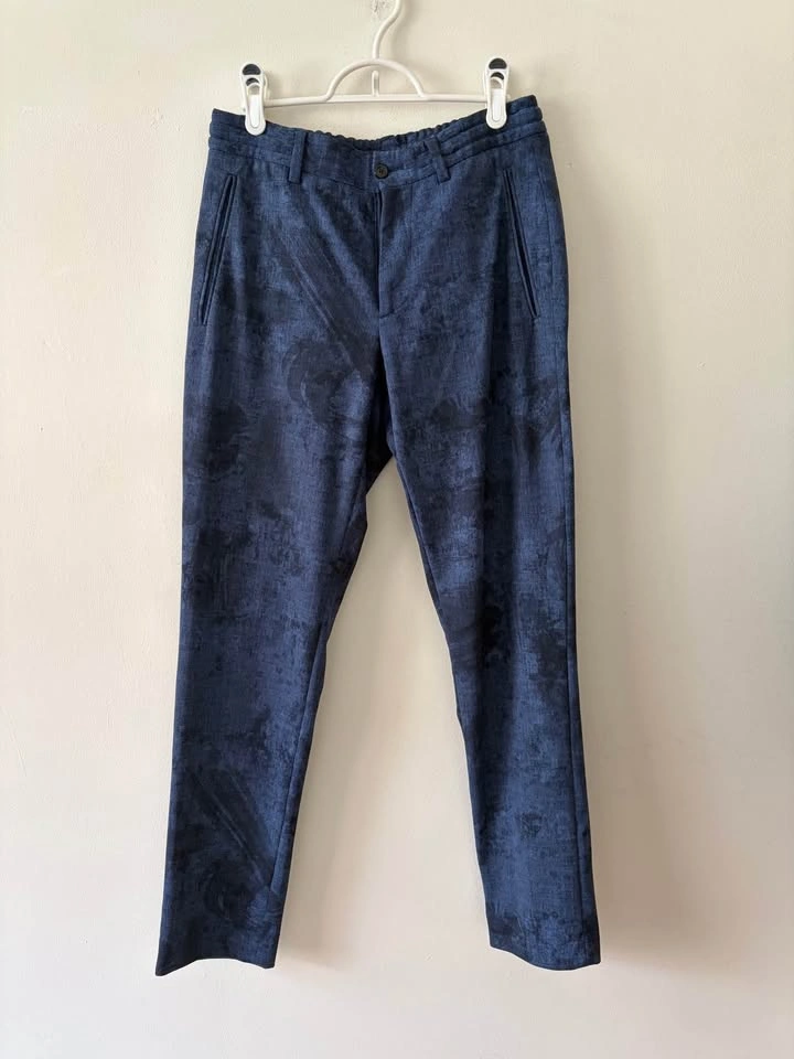 Zara man blue ABSTRACT / WATERCOLOUR Patterned pants - photo 4