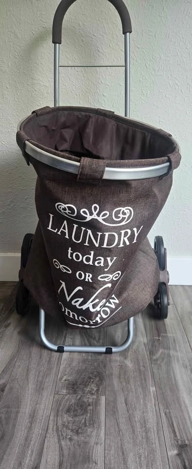 Laundry hamper with wheels and handle - photo 5