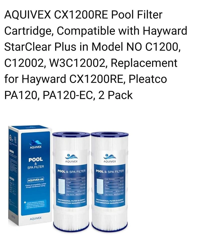 AQUIVEX CX1200RE Pool Filter Cartridge for Hayward StarClear