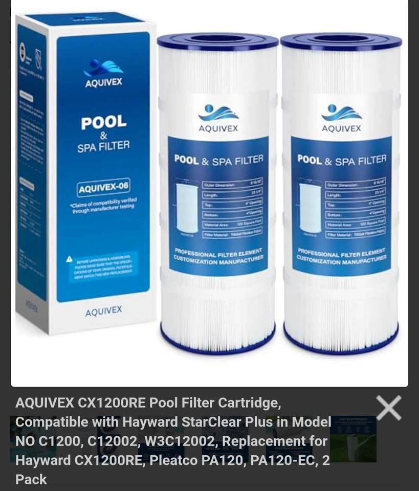 AQUIVEX CX1200RE Pool Filter Cartridge for Hayward StarClear - photo 2