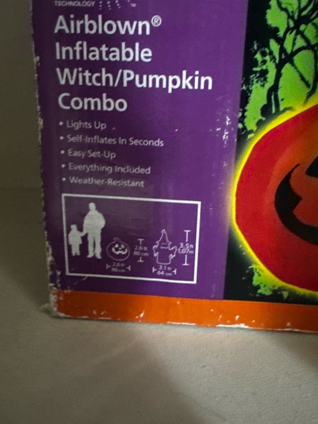 Home Accents Airblown Inflatable Witch and Pumpkin Combo - photo 3