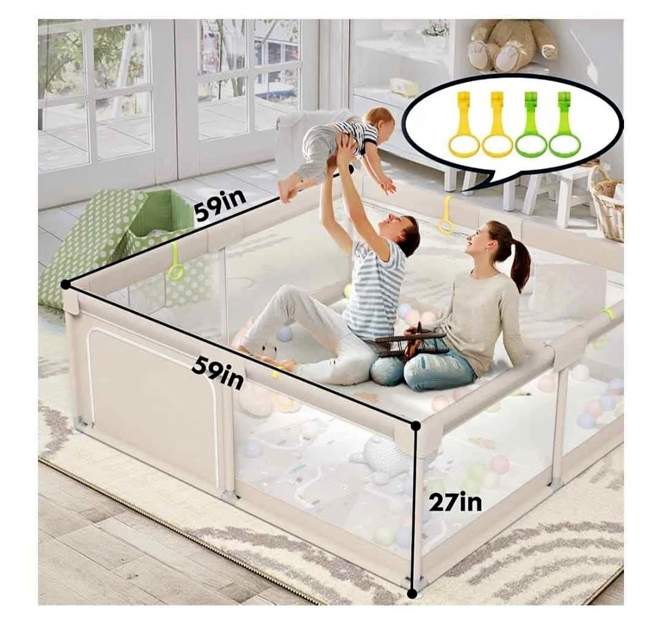 Brand new Baby Playpen with Mat (59x59x27inch)