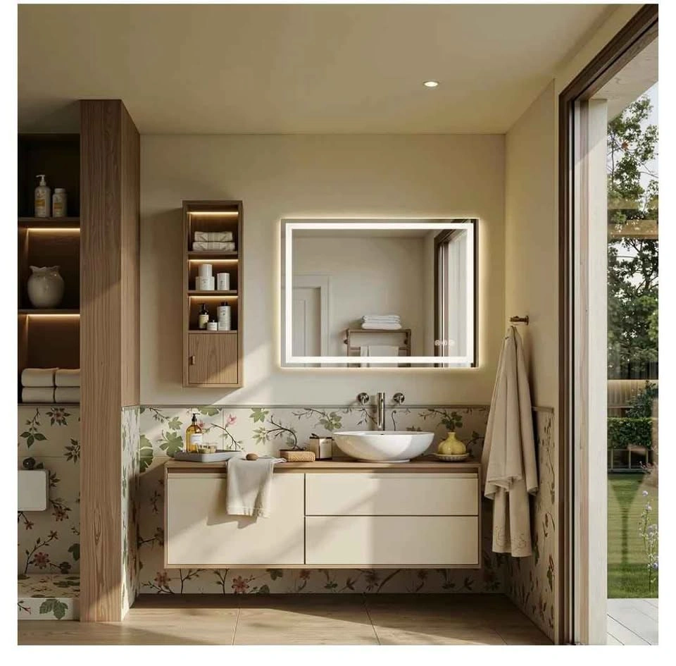 40"x30" LED Bathroom Mirror - Anti-Fog, Dimmable, Frameless - photo 4