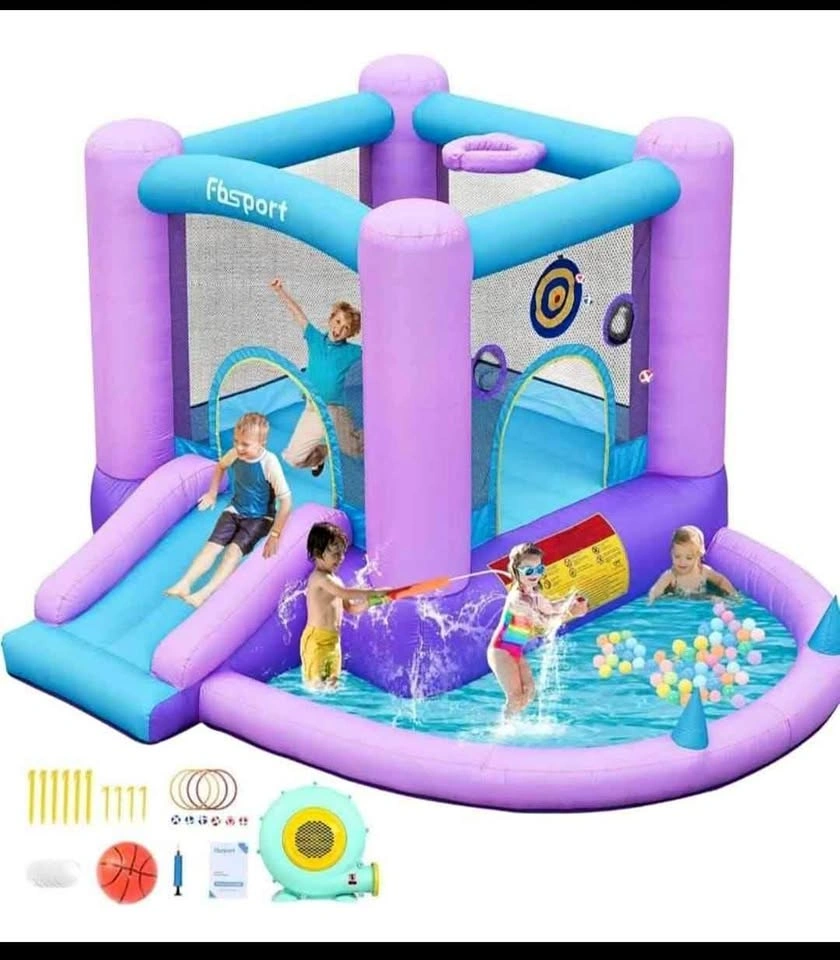 Inflatable Bounce House with Slide and Ball Pit