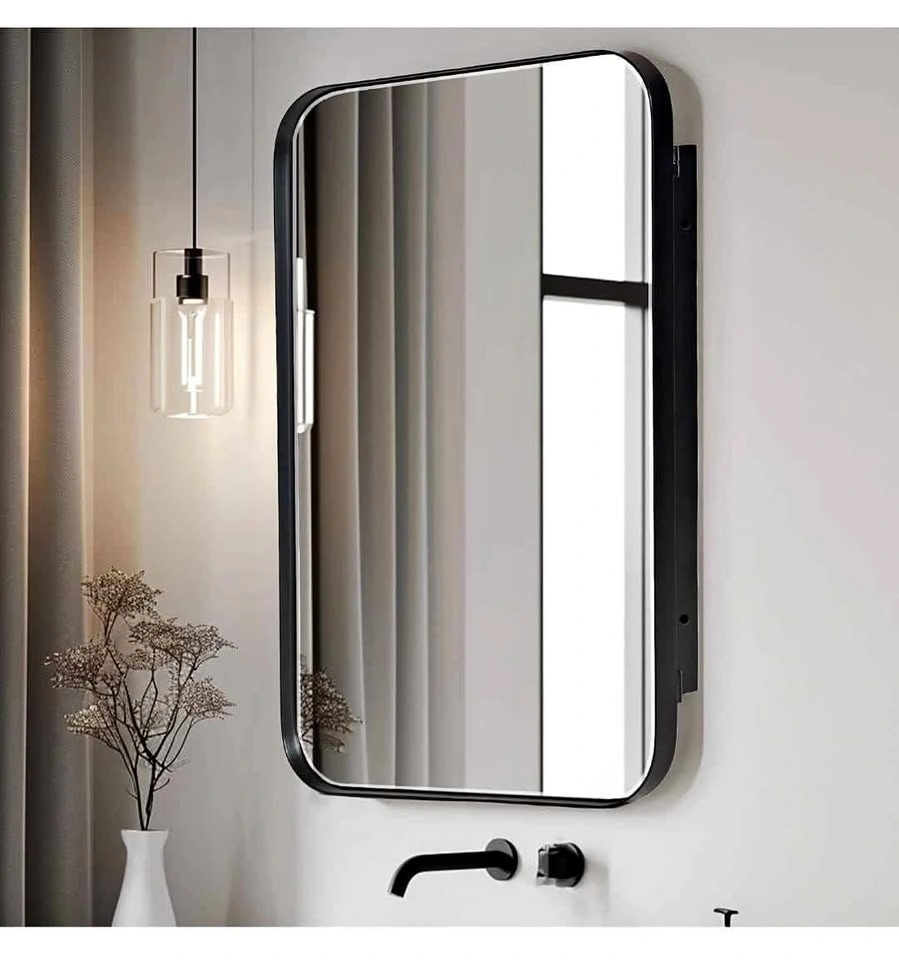 Brand new Black Medicine Cabinet Mirror with 2 Shelves