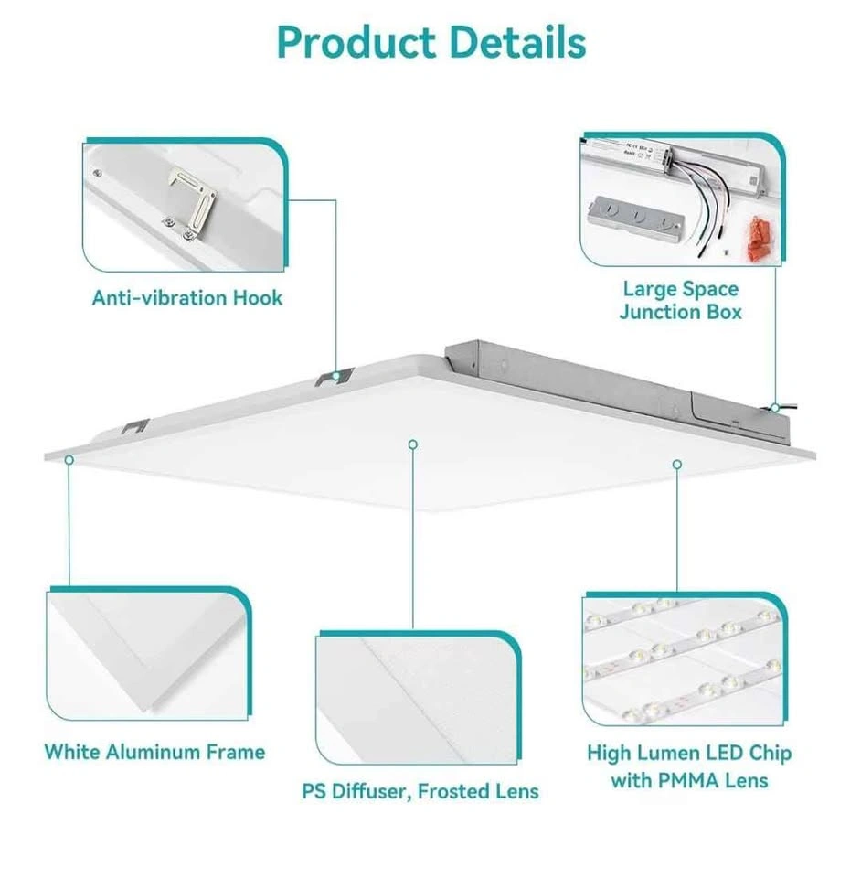 4 Pack 2x2 LED Flat Panel Lights, Selectable Wattage/Color - photo 4