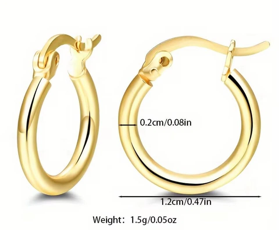 Freshwater Pearl Mini Hoops 14K Gold Plated Stainless Steel - photo 4