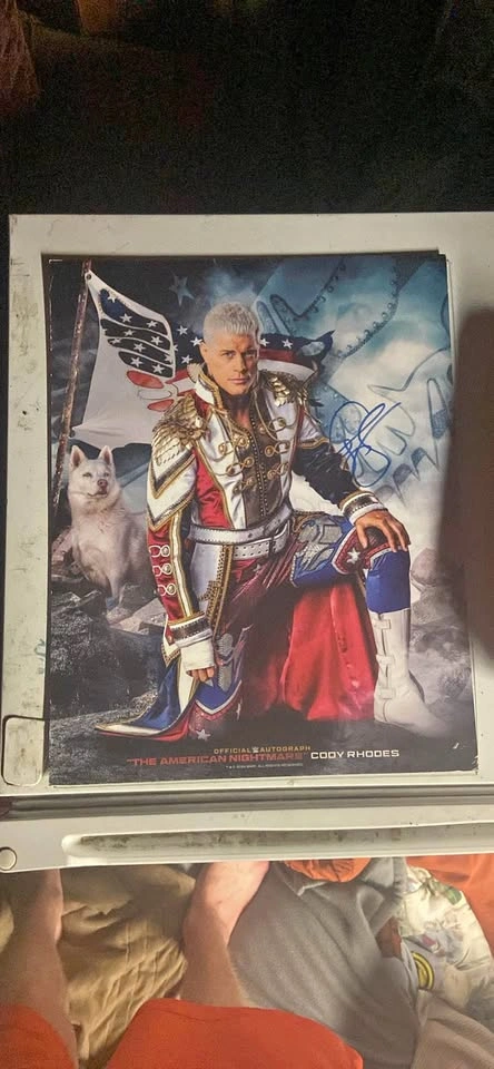 Cody rhodes 11x14 autograph