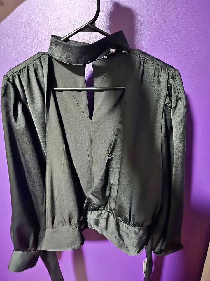 Hudson's Bay Lost + Wander Crop Silk Tie Shirt thumbnail