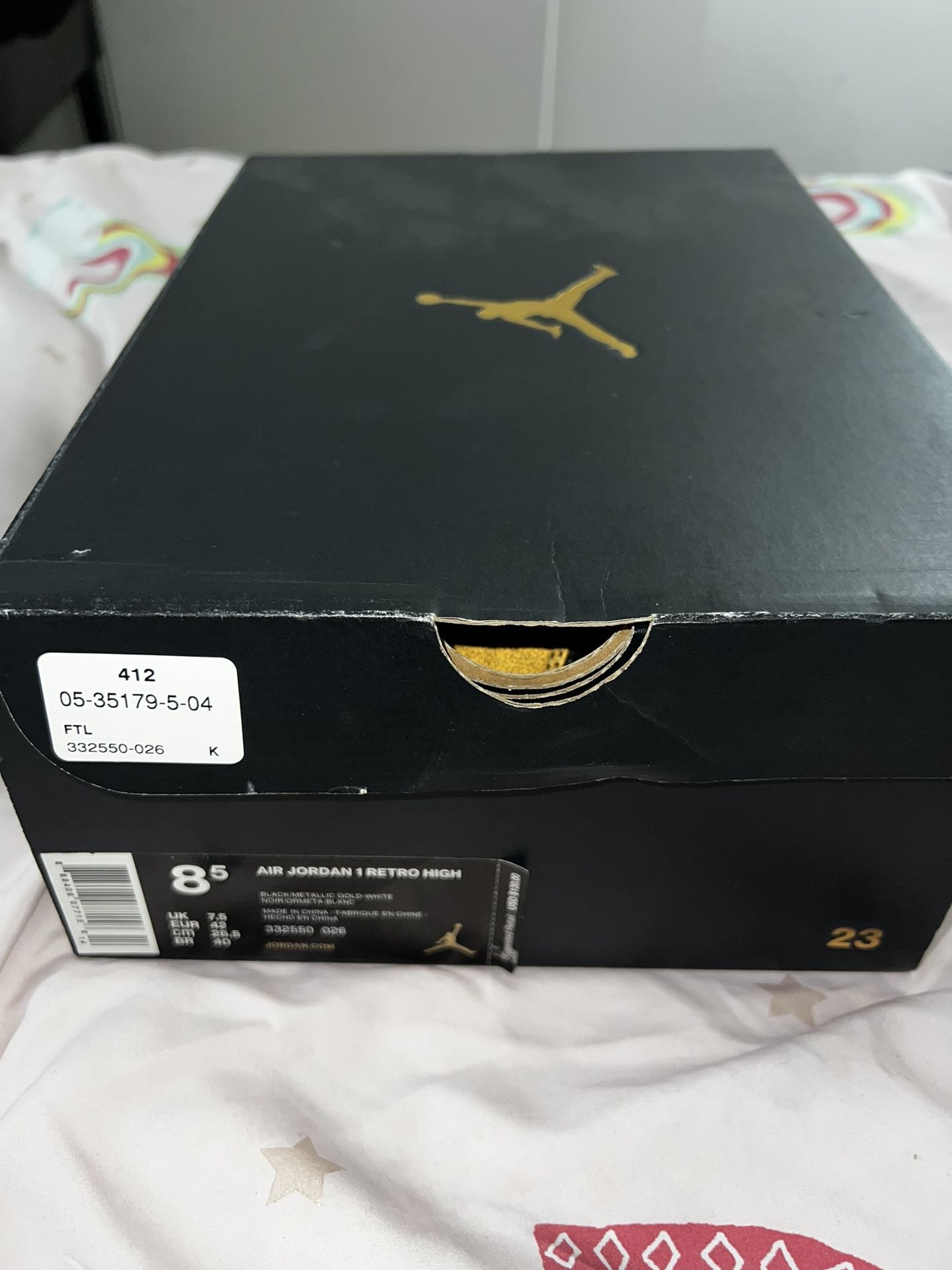 Air Jordan 1 Retro High Melo Metallic Black Gold White 8.5 - photo 4