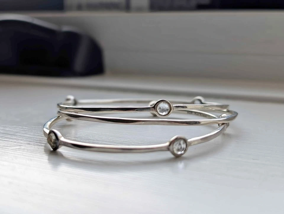 Ippolita Silver and Crystal Set of Three Bracelets