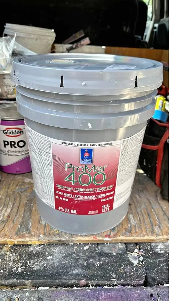 Paint New Full Pail Latex Semi Gloss - Antique White