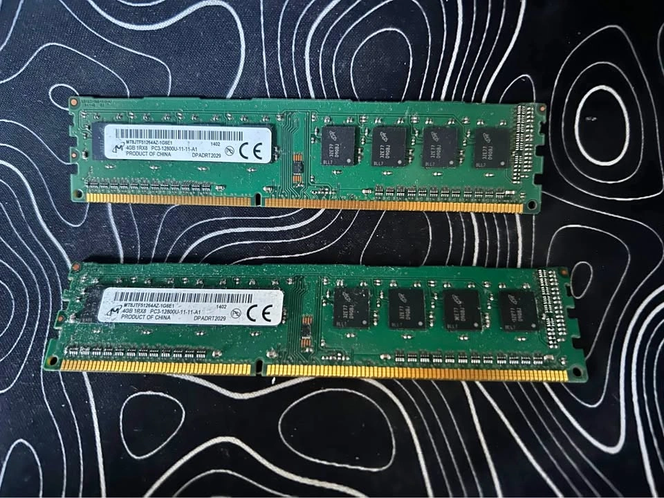 2x Micron 4GB DDR3-1600 (PC3-12800U) Desktop RAM – 8GB Total
