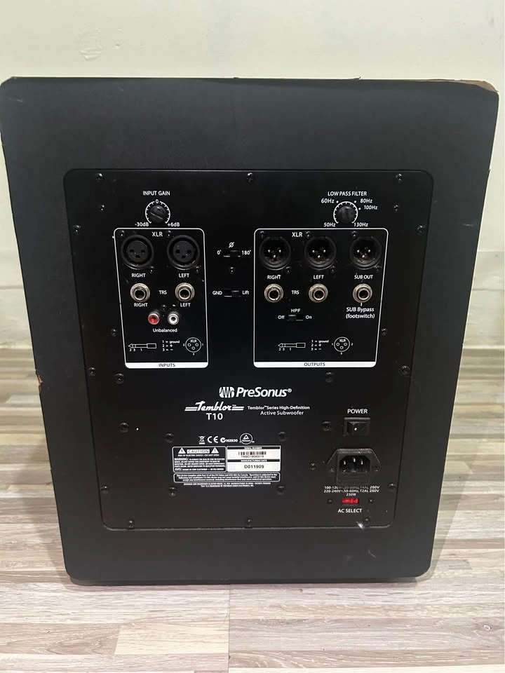 Presonus Temblor T10 250 Watt 10" Active Studio Subwoofer - photo 3