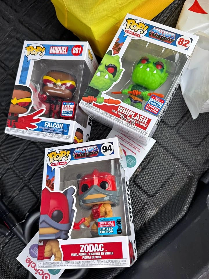 Funko Pop! Falcon, Whiplash, and Zodac Lot