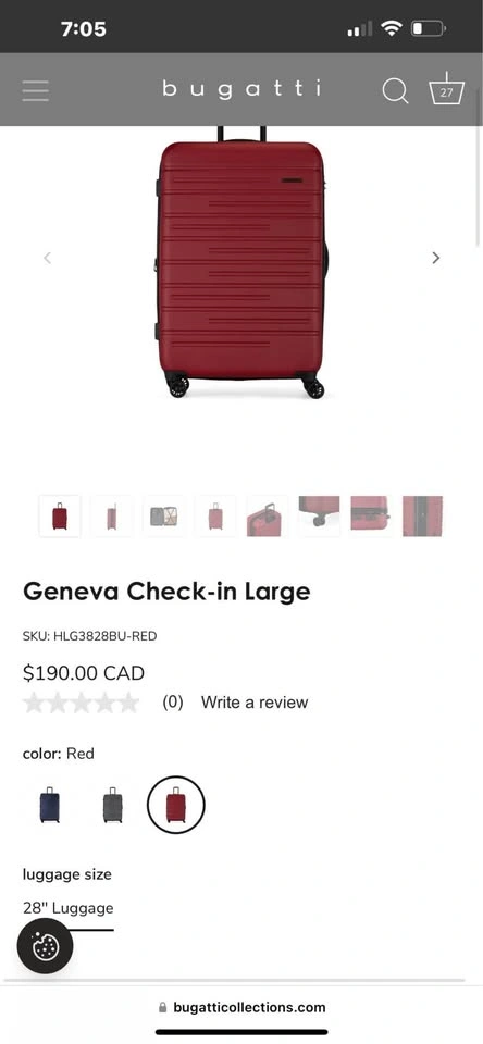 Used Bugatti red large Geneva