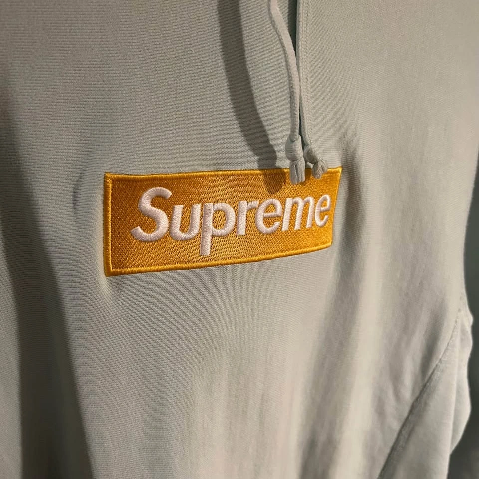 Supreme Box Logo Hoodie Ice Blue Size Large - photo 2