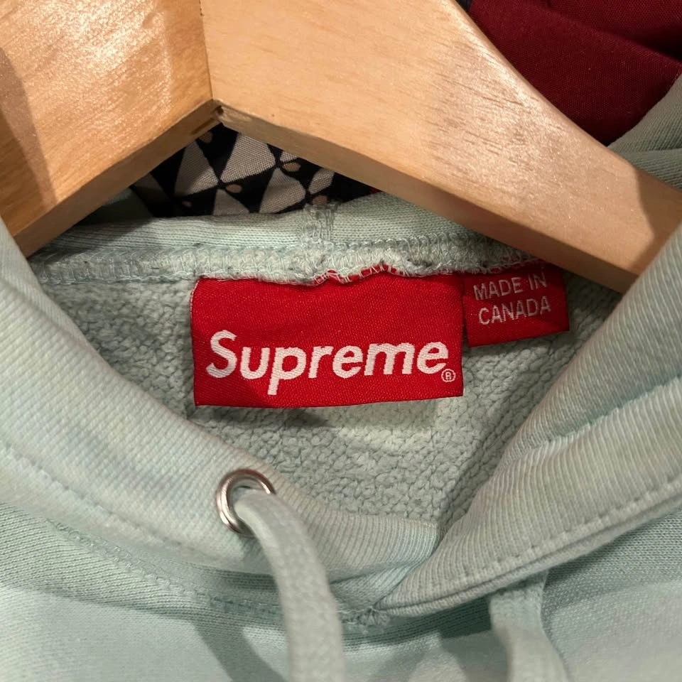 Supreme Box Logo Hoodie Ice Blue Size Large - photo 3