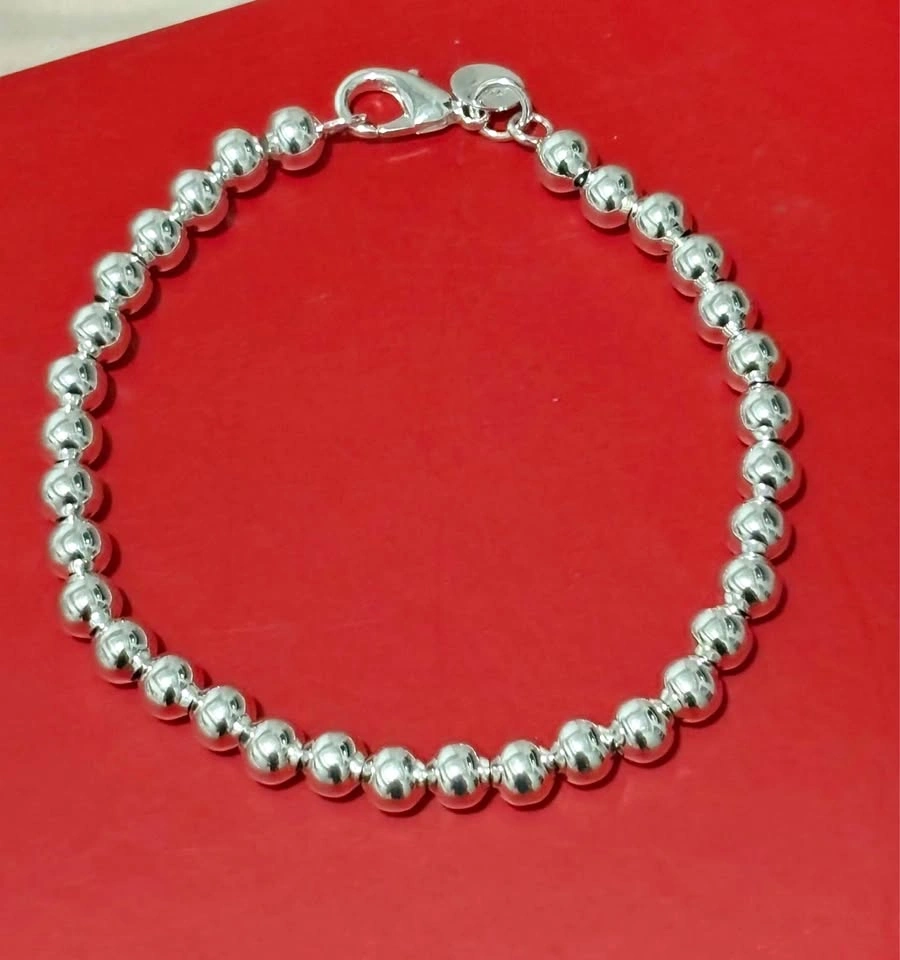 Classic Silver Bead Bracelet