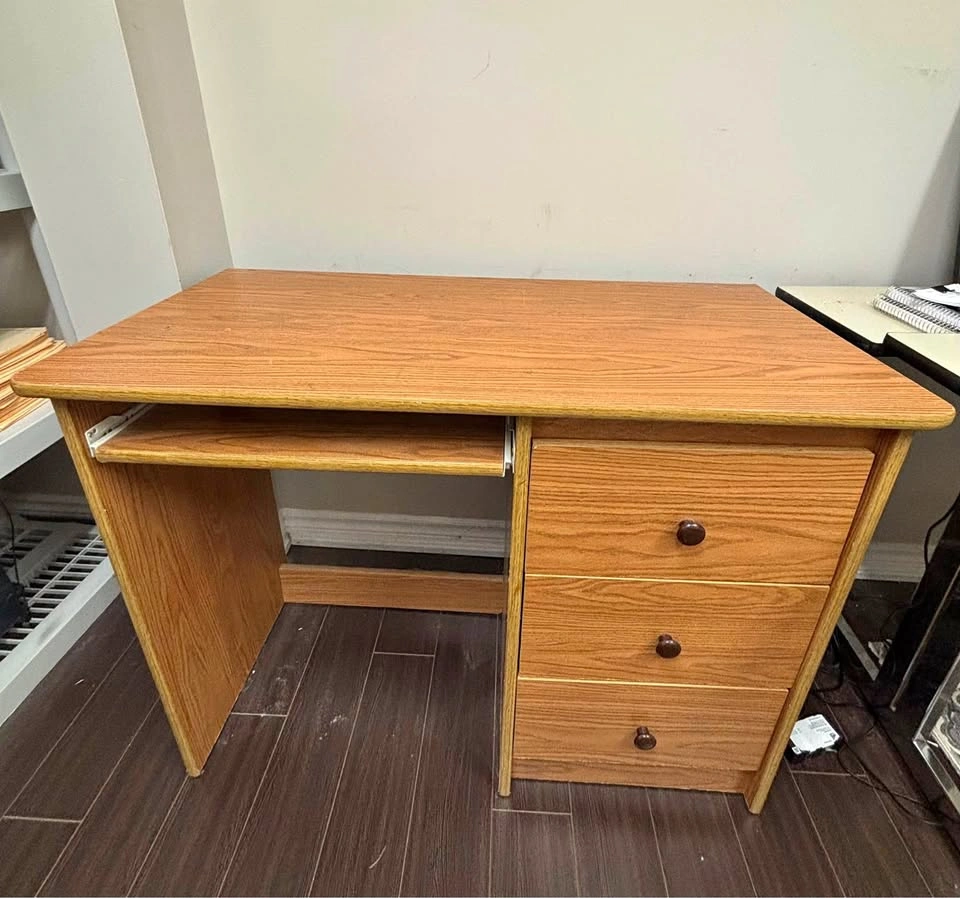 Wooden Computer Desk with 3 Drawers