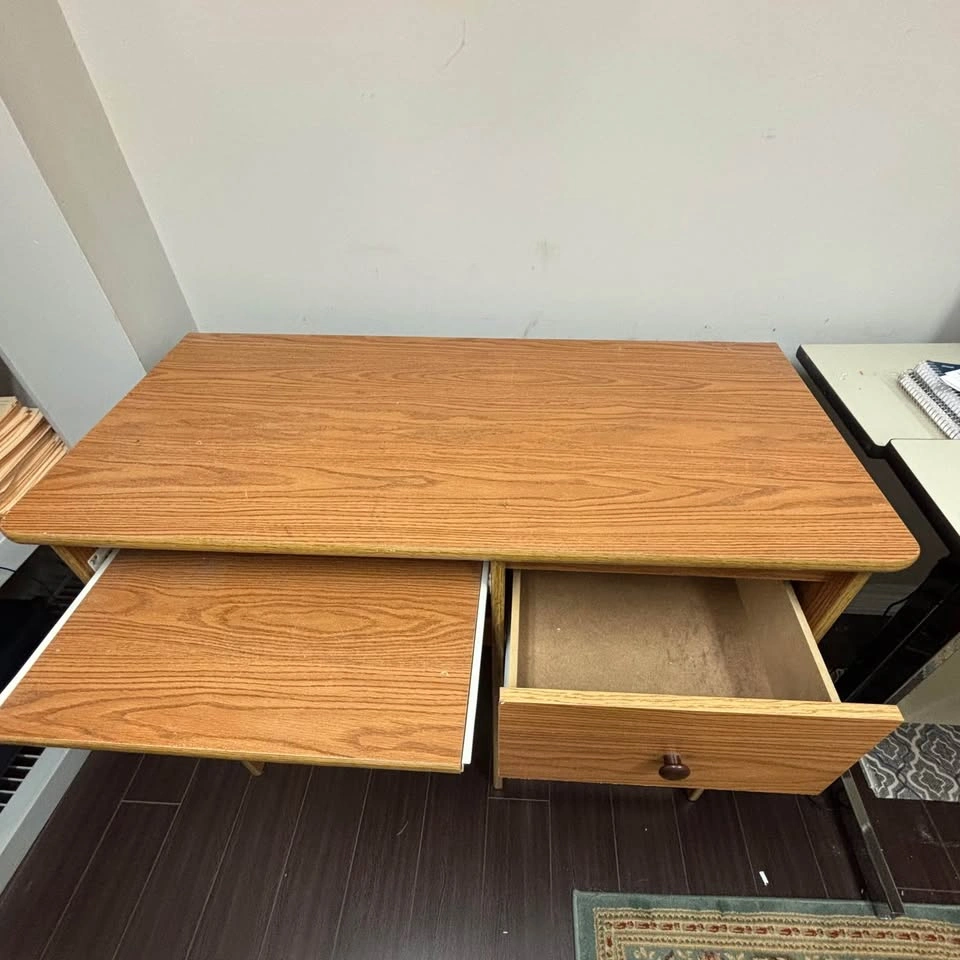 Wooden Computer Desk with 3 Drawers - photo 2