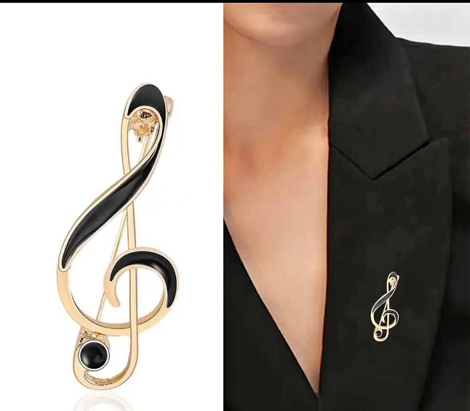 Treble Clef Brooch