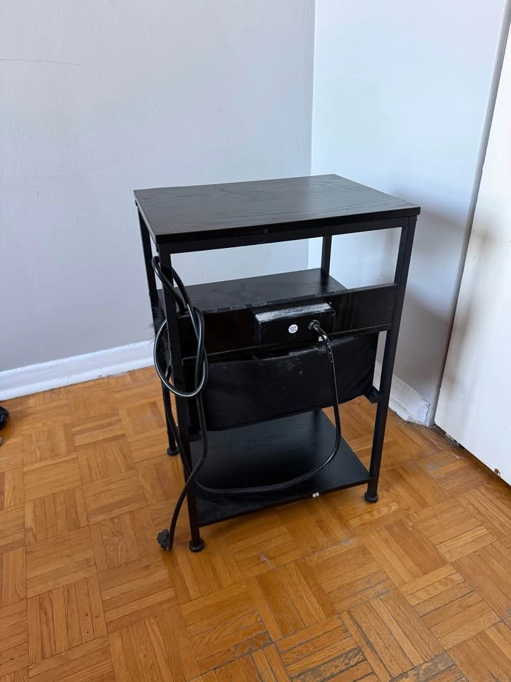 Side Table with Built-In Power Strip - photo 2