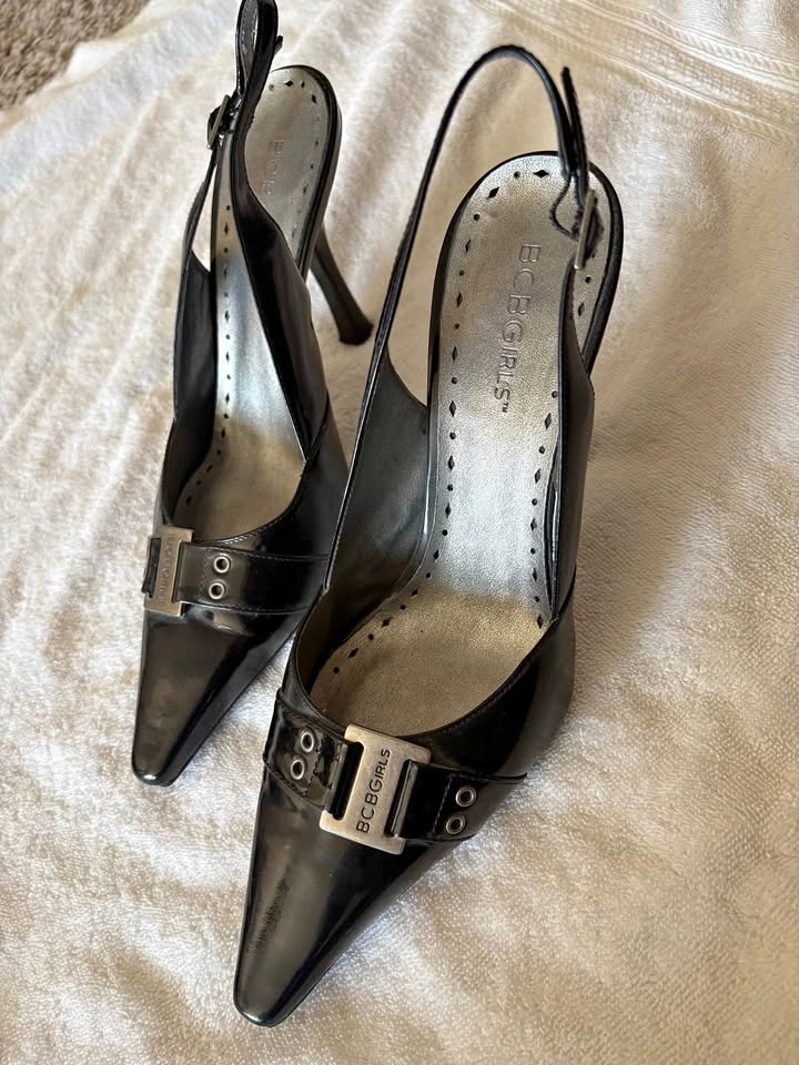 BCBG sling back heels