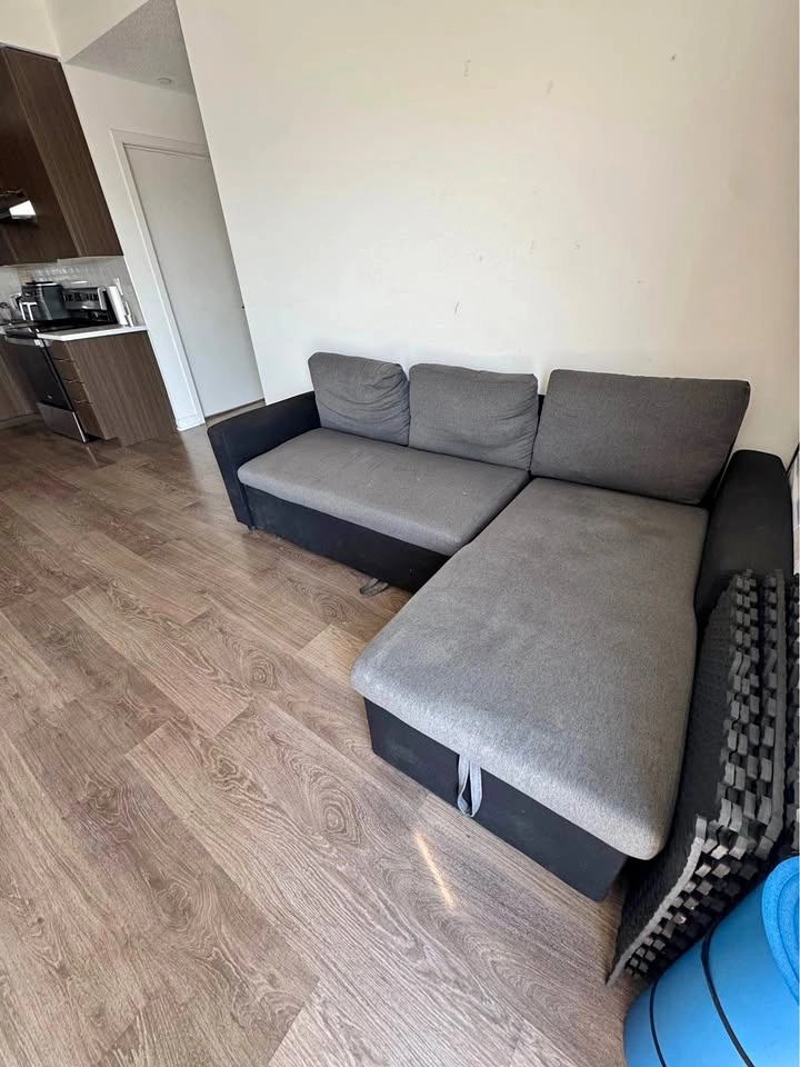 Grey Sectional Sofa with Storage