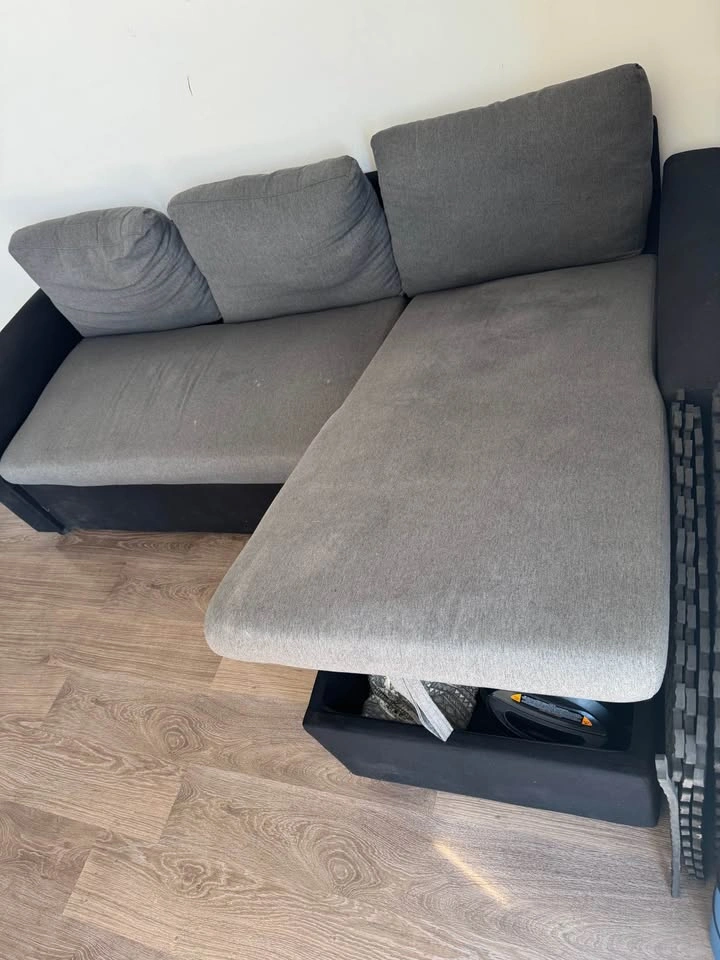 Grey Sectional Sofa with Storage - photo 2