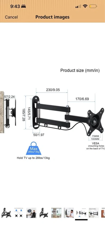 Monitor/TV wall mount (2 available) - photo 4
