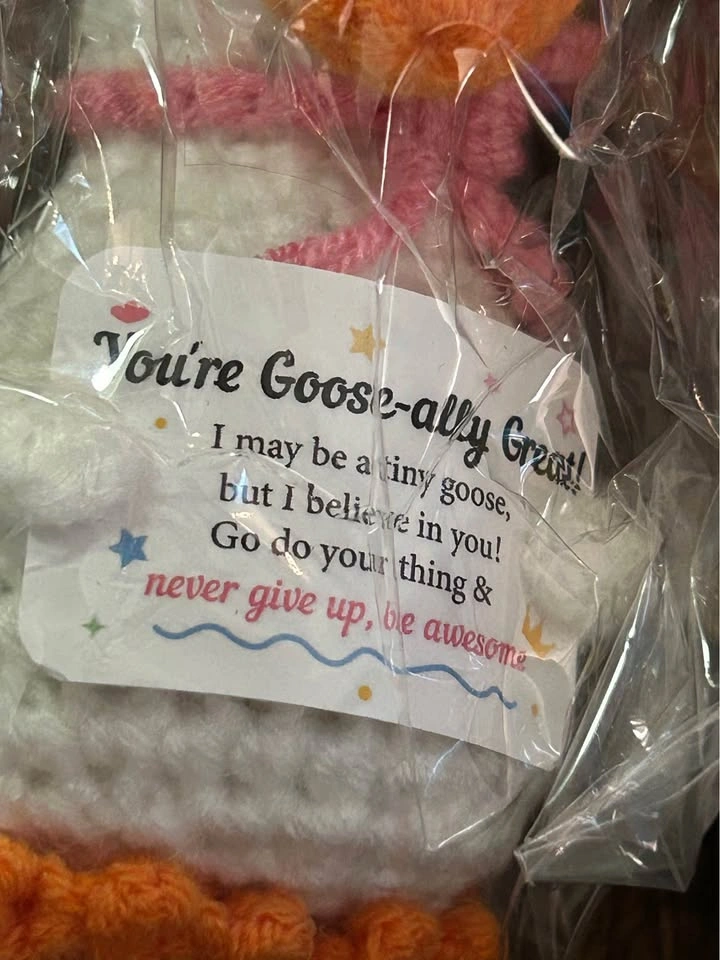 Pair of goose with saying - photo 2