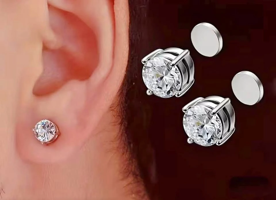 Unisex Magnetic Earrings Stainless Steel
