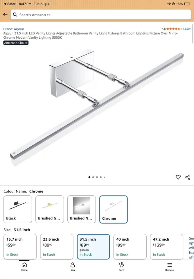 Aipsun LED Vanity Bathroom Light Fixture - photo 3