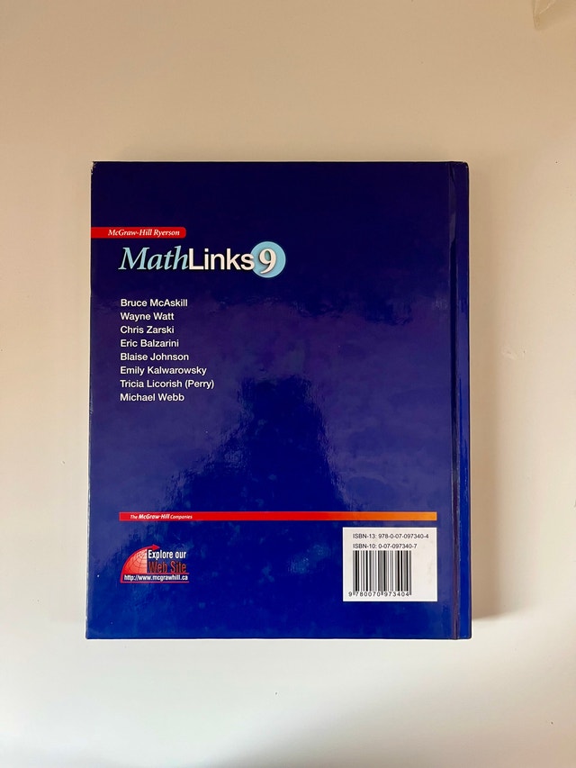 McGraw Ryerson MathLinks 9 Textbook and Homework Book, Grade 9 - photo 5