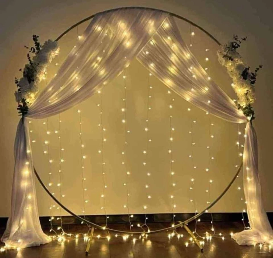 Event Decor: Arch, Drapes, Lights, and Flowers - photo 2