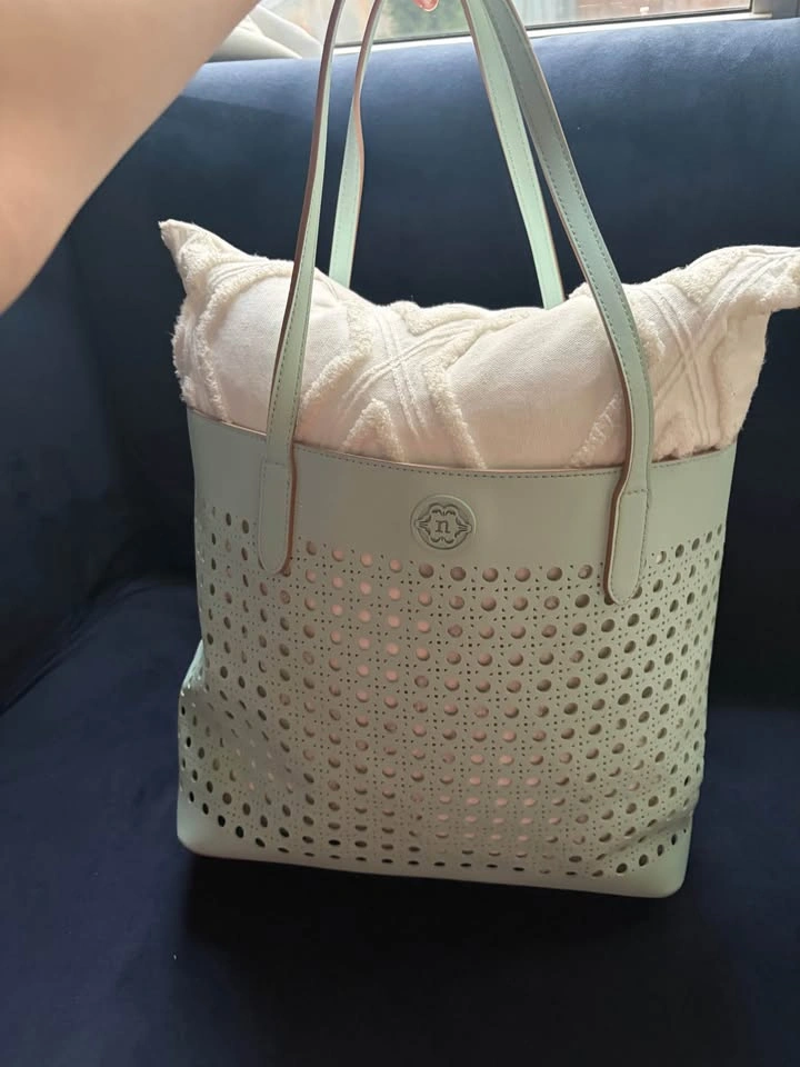 Nanette Lepore teal purse set - Tote and Woven purse - photo 2