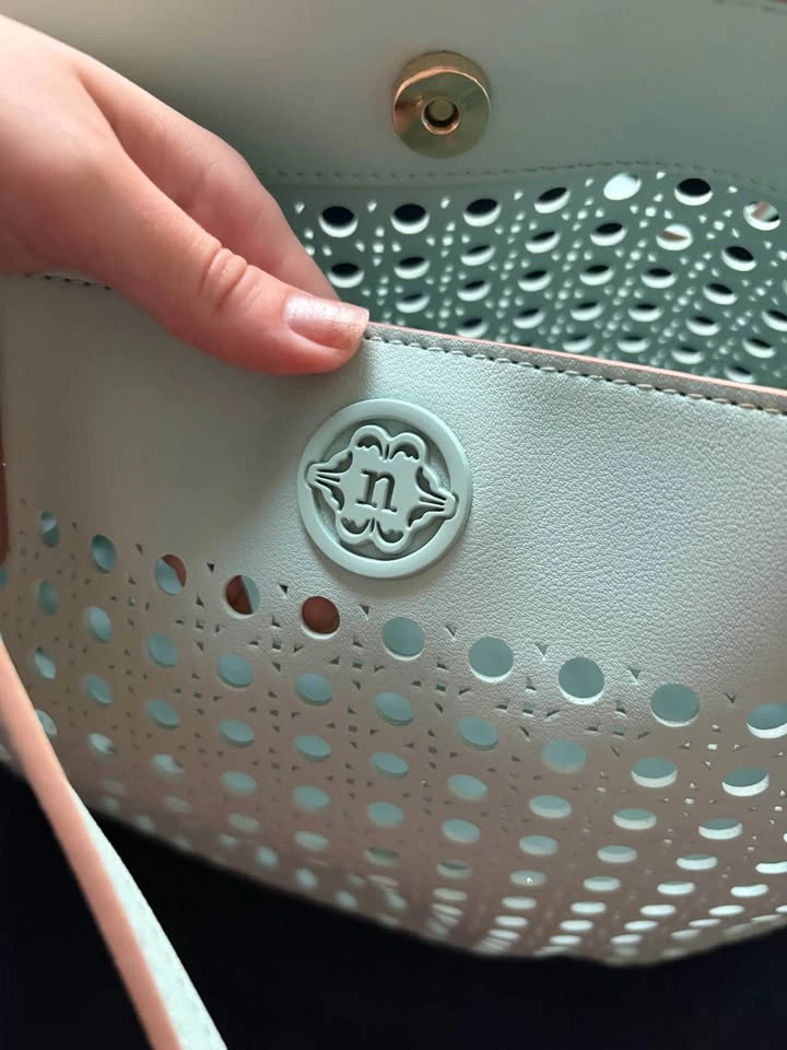 Nanette Lepore teal purse set - Tote and Woven purse - photo 5