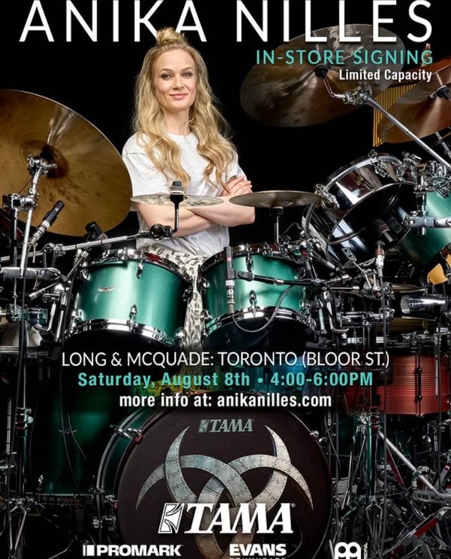 Anika Nilles New Rush Drummer Meet n Greet Event