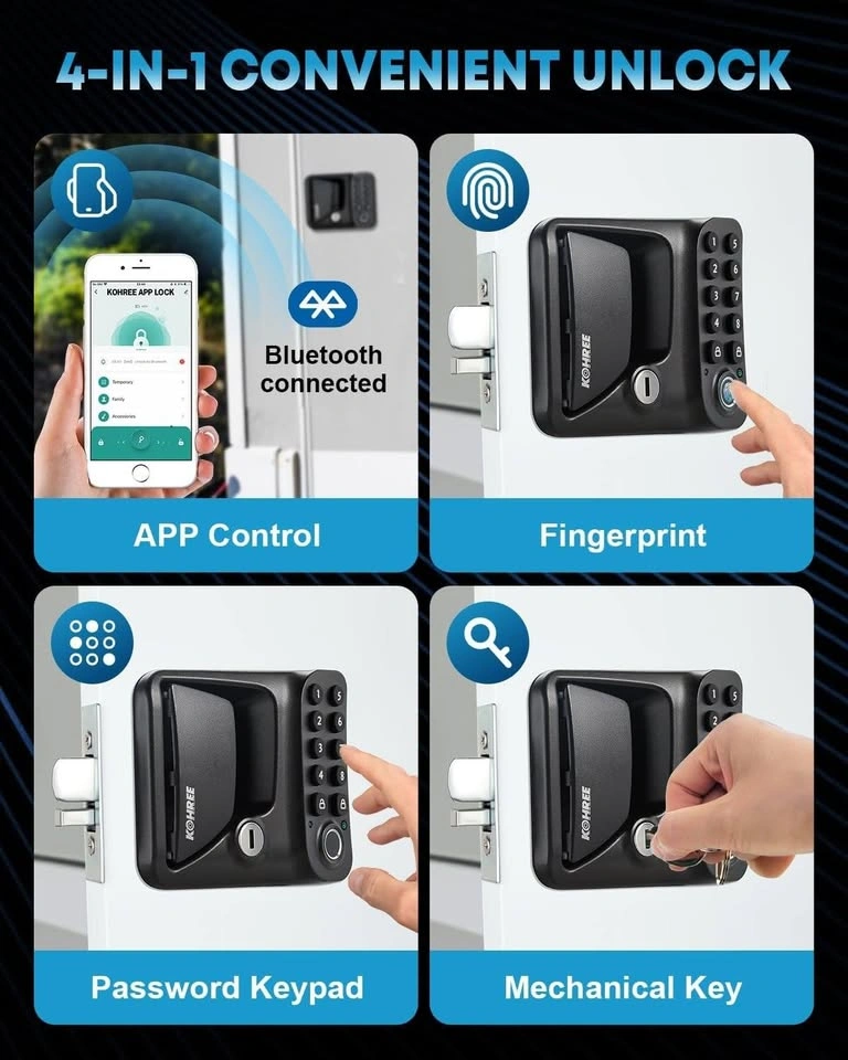 Kohree RV Smart Door Lock – Keyless Entry / Fingerprint / App - photo 3