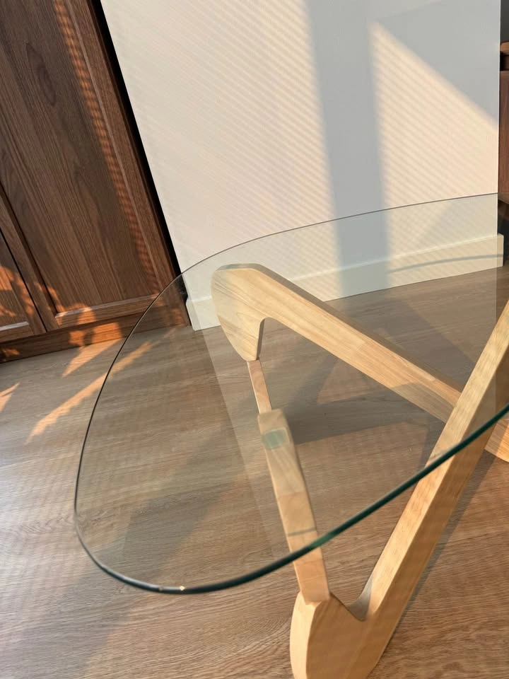 Modern Triangle Glass Table - photo 2