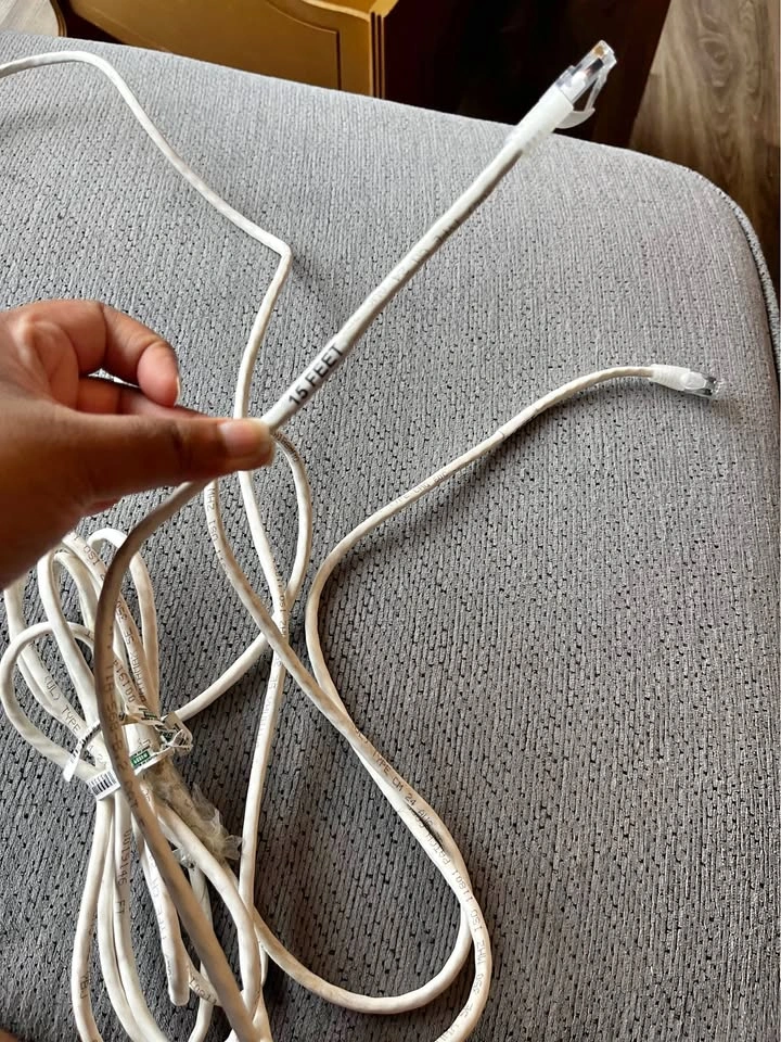 15ft Cat 5e Ethernet Cable and 4.5ft Ethernet Cables