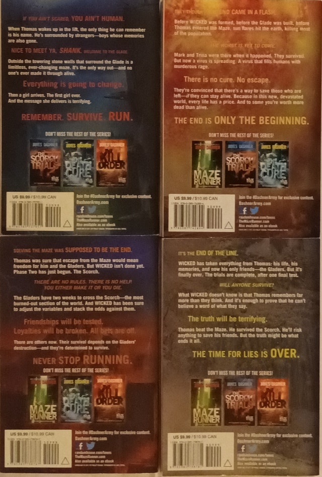 4 Books: The Maze Runner, Kill Order, Scorch Trials, Death Cure - photo 2