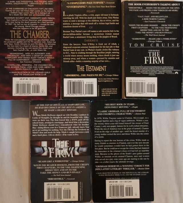5 Paperback Novels by John Grisham - photo 2