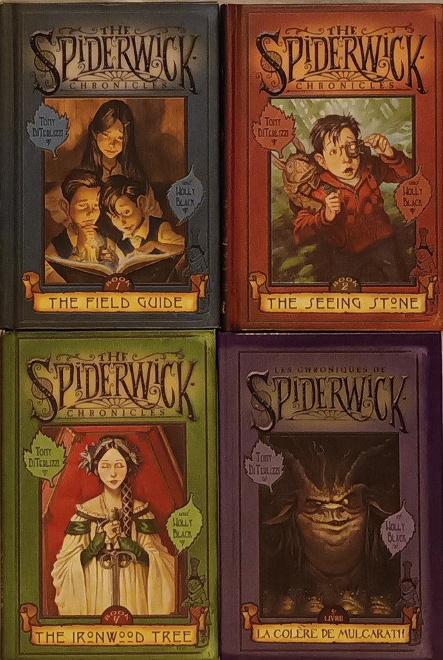 4 The Spiderwick Chronicles HardCover Books by Tony DiTerlizzi