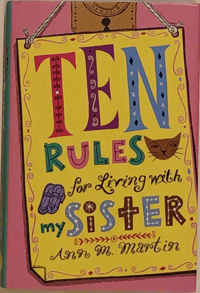 Ten Rules for Living with My Sister HardCover Book w Slip Cover