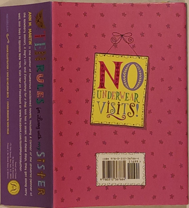 Ten Rules for Living with My Sister HardCover Book w Slip Cover - photo 2