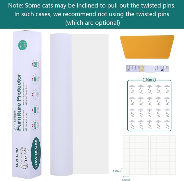 Anti Cat Scratch Furniture Protector - 196.8" x 15.7" Thicken - photo 4