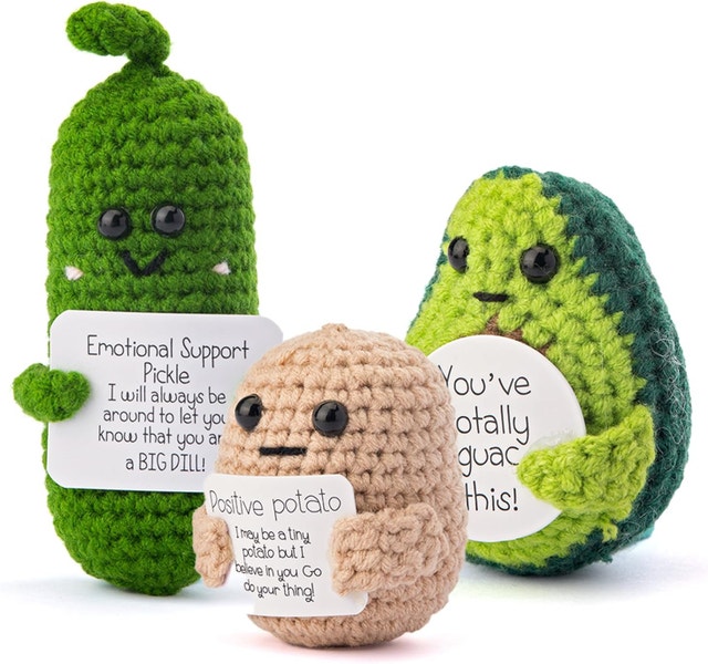 Hroevc Crochet Kit for Beginners, Positive Potato/Pickle/Avocado